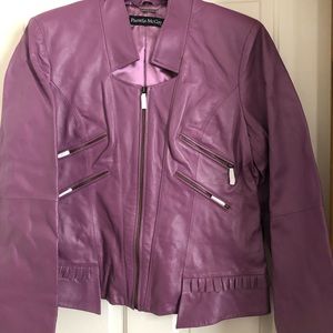 Pamela McCoy Purple Leather Jacket